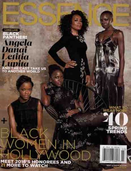 Essence Magazine Issue 3 Year 2018 Black Women in HollywoodEssence is a monthly lifestyle magazine covering fashion, beauty, entertainment, and culture.