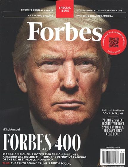 Forbes Magazine Issue 11 Year 202443rd Annual Forbes 400