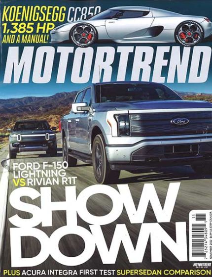 Motor Trend Magazine Issue 11 Year 2022The Latest Car Models And Trends
