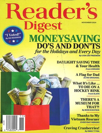 Readers Digest Magazine Issue 11 Year 2024Money Saving Do's And Don'ts