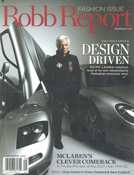 Robb Report Magazine Issue 9 Year 2010Fashion Issue